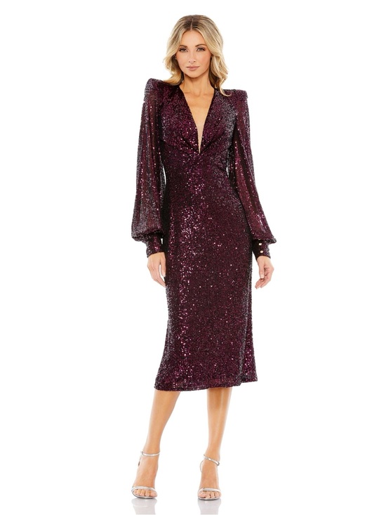 Mac Duggal Dresses & Skirts - Mac Duggal Long Sleeve Fitted Short Dress Fitted Silhouette 26866